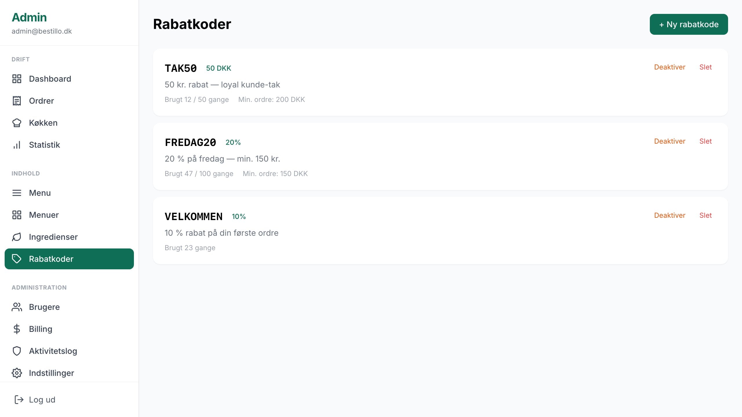 Rabatkoder & Kampagner